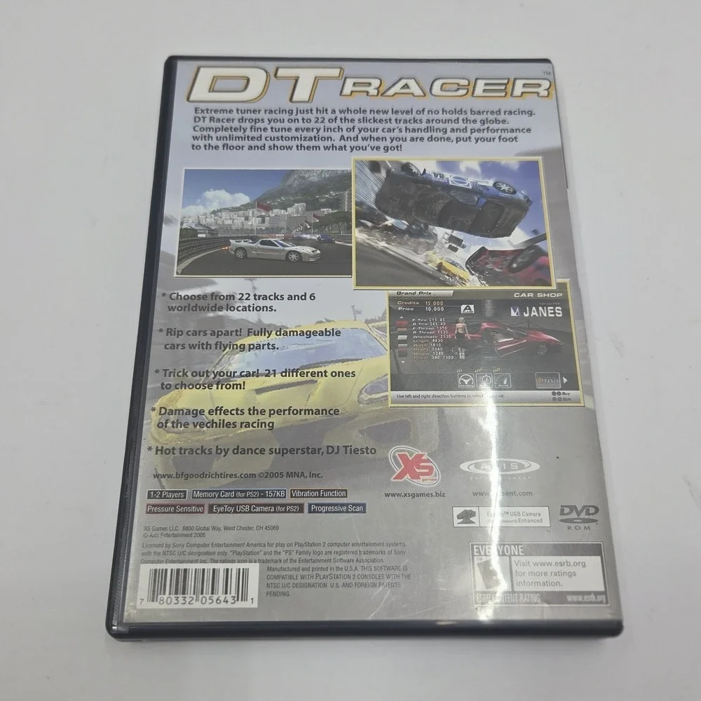 DT Racer PS2 PlayStation 2 Game Black Label Complete CIB Manual